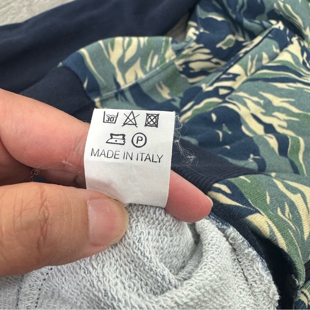 IUTER Men’s Camouflage Bomber Jacket Tiger Camo Zip Front Made in Italy Size M - Picture 8 of 11